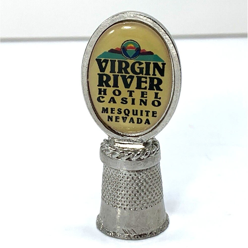 Virgin River Hotel Casino Mesquite Nevada Souvenir Metal‎ Thimble Collectible